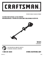 Preview for 1 page of Craftsman CMXGTAMDA5SC Operator'S Manual