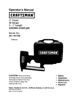 Craftsman Colovos 351.181700 Operator'S Manual предпросмотр