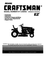 Preview for 1 page of Craftsman Craftsman 917.258562 Owner'S Manual