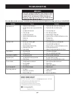 Preview for 27 page of Craftsman CX Series Operator'S Manual