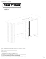 Preview for 1 page of Craftsman Door Kit Operator'S Manual