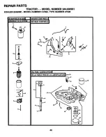 Preview for 48 page of Craftsman ELECTRIC START 42" MOWER AUTOMATIC LAWN TRACTOR 944.602951 Owner'S Manual