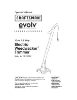 Предварительный просмотр 1 страницы Craftsman evolv 172.740100 Operator'S Manual