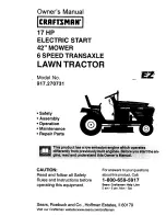 Preview for 1 page of Craftsman EZ 917.270731 Owner'S Manual