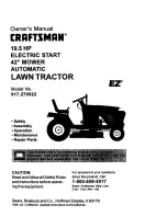 Craftsman EZ 917.270922 Owner'S Manual предпросмотр