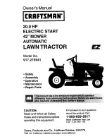 Craftsman EZ 917.270941 Owner'S Manual предпросмотр