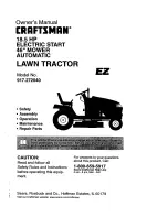 Предварительный просмотр 1 страницы Craftsman EZ 917.272040 Owner'S Manual