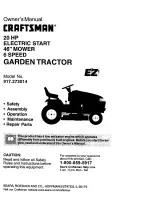 Craftsman EZ 917.273014 Owner'S Manual предпросмотр