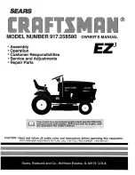 Предварительный просмотр 1 страницы Craftsman EZ3 917.258580 Owner'S Manual