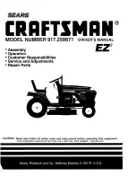 Предварительный просмотр 1 страницы Craftsman EZ3 917.258671 Owner'S Manual