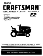 Craftsman EZ3 917.258970 Owner'S Manual preview