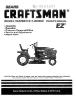 Предварительный просмотр 1 страницы Craftsman EZ3 917.259560 Owner'S Manual