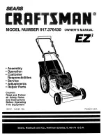 Craftsman EZ3 917.376430 Owner'S Manual preview