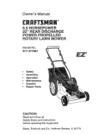 Предварительный просмотр 1 страницы Craftsman EZ3 917.377561 Owner'S Manual