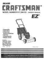 Предварительный просмотр 1 страницы Craftsman EZ3 917.386153 Owner'S Manual