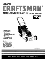 Craftsman EZ3 917.387120 Owner'S Manual preview