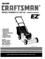 Предварительный просмотр 1 страницы Craftsman EZ3 917.38713 Owner'S Manual