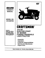 Craftsman EZ3 944.609760 Owner'S Manual preview