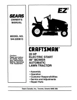 Craftsman EZ3 944.609810 Owner'S Manual предпросмотр