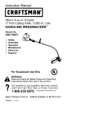 Preview for 1 page of Craftsman GASOLINE WEEDWACKER 358.745511 Instruction Manual