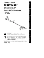 Craftsman GASOLINE WEEDWACKER 358.7951 Operator'S Manual предпросмотр