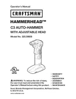 Preview for 1 page of Craftsman Hammerhead 320.38600 Operator'S Manual