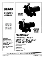 Preview for 1 page of Craftsman HYDROGLASS 390.251182 Owner'S Manual