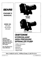 Craftsman HYDROGLASS 390.2622 Owner'S Manual preview