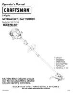 Craftsman Incredi-Pull 316.791900 Operator'S Manual preview