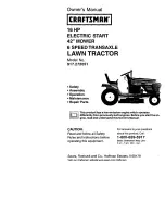 Предварительный просмотр 1 страницы Craftsman LAWN TRACTOR 917.272051 Owner'S Manual