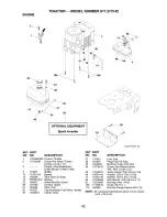 Предварительный просмотр 42 страницы Craftsman LT 1000 Owner'S Manual