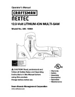 Preview for 1 page of Craftsman nextec 320.10004 Operator'S Manual