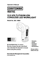 Предварительный просмотр 1 страницы Craftsman nextec 320.10005 Operator'S Manual