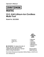 Предварительный просмотр 1 страницы Craftsman nEXTEC 320.30566 Operator'S Manual