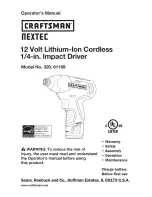 Craftsman NEXTEC 320.61189 Operator'S Manual preview