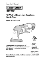 Предварительный просмотр 1 страницы Craftsman Nextec 320.61199 Operator'S Manual