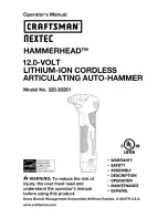 Craftsman NEXTEC HAMMERHEAD 320.30261 Operator'S Manual предпросмотр