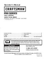 Craftsman PRO series Operator'S Manual preview