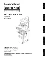 Craftsman Professional 351.211970 Operator'S Manual предпросмотр