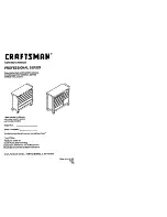 Preview for 1 page of Craftsman PROFESSIONAL SERIES Operator'S Manual