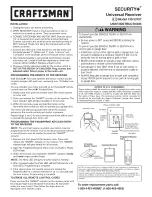 Preview for 1 page of Craftsman Security+ 139.53757 User Instructions