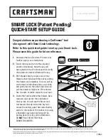 Craftsman Smart Lock Quick Start Setup Manual preview