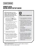 Preview for 2 page of Craftsman Smart Lock Quick Start Setup Manual