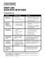 Preview for 3 page of Craftsman Smart Lock Quick Start Setup Manual