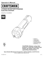 Предварительный просмотр 1 страницы Craftsman Speed Start 316.859530 Operator'S Manual