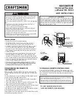 Preview for 1 page of Craftsman UNIVERSAL RECEIVER 139.18152 User Instructions