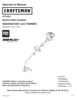 Preview for 1 page of Craftsman WEEDWACKER 316.731702 Operator'S Manual