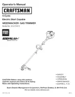 Craftsman WEEDWACKER 316.731972 Operator'S Manual preview