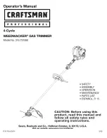 Предварительный просмотр 1 страницы Craftsman Weedwacker 316.791990 Operator'S Manual