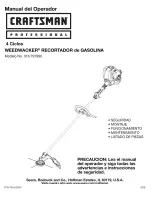 Предварительный просмотр 15 страницы Craftsman Weedwacker 316.791990 Operator'S Manual